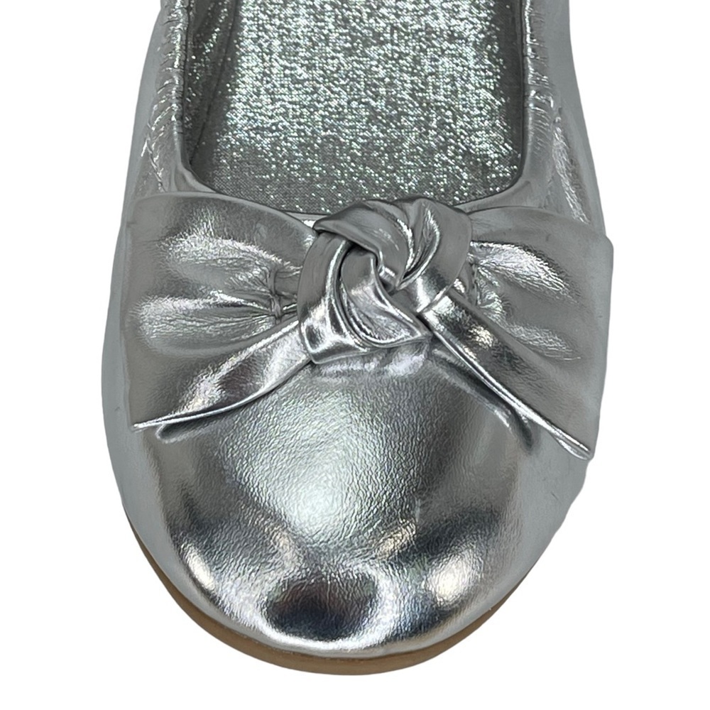 Nina Karla Silver Metallic Little Girl’s Ballet Flats Size 1M - Picture 7 of 12